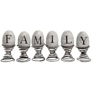 *6/Set Eggs on Springs "Family"