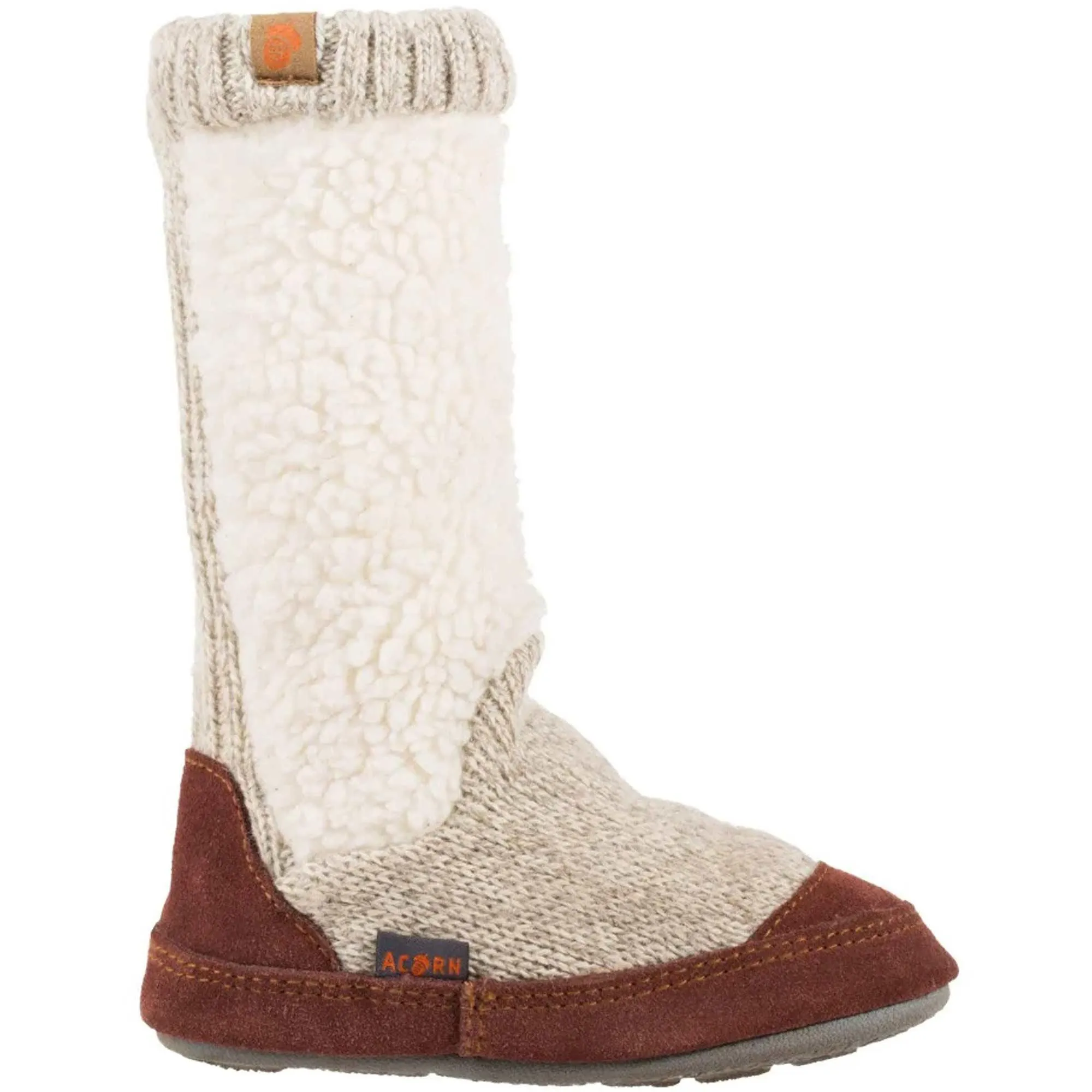 Acorn Kid's Slouch Boot Slippers - Comfort Buff Popcorn, K1/2 | A18703ACC1-2
