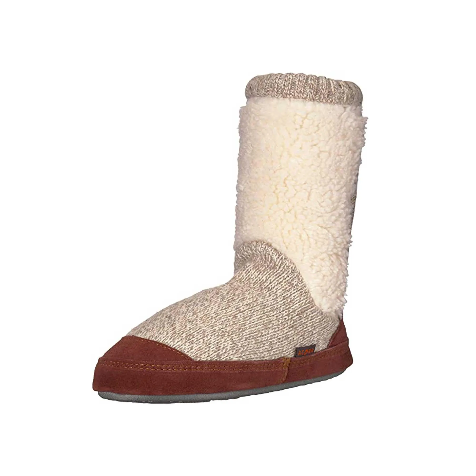 Acorn Kid's Slouch Boot Slippers - Comfort Buff Popcorn, K3/4 | A18703ACC3-4