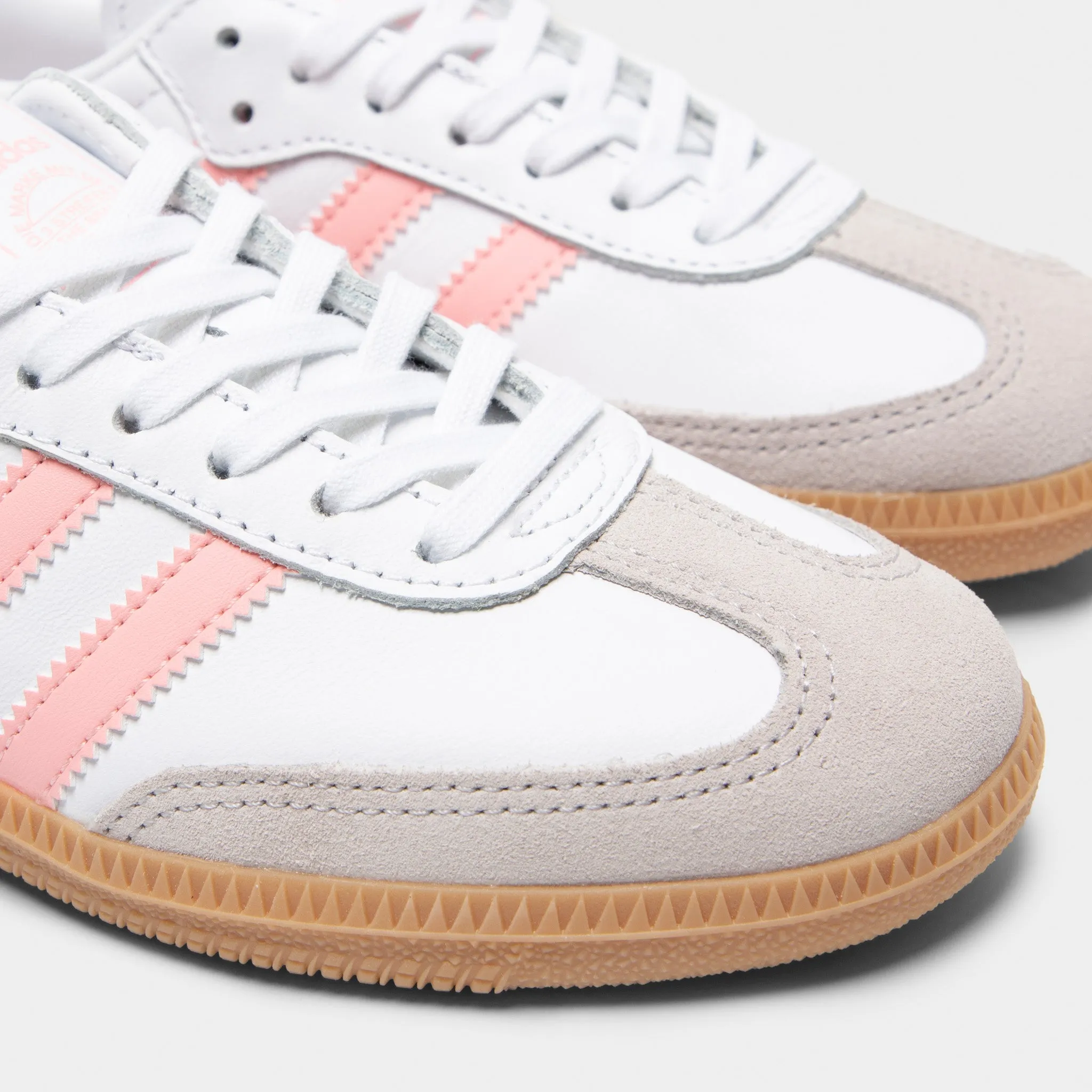 adidas Juniors' Samba OG Footwear White / Semi Pink Spark - Gum