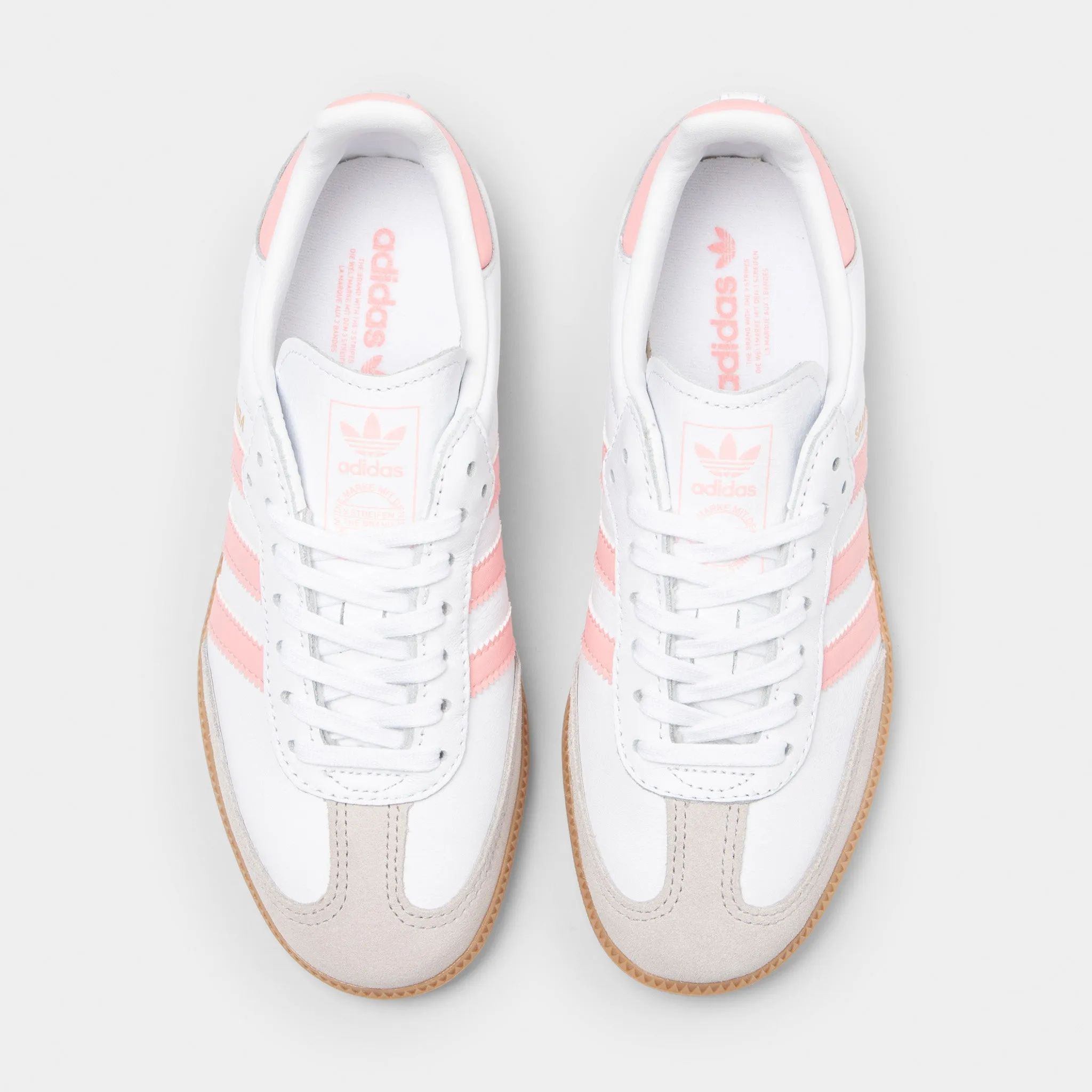 adidas Juniors' Samba OG Footwear White / Semi Pink Spark - Gum