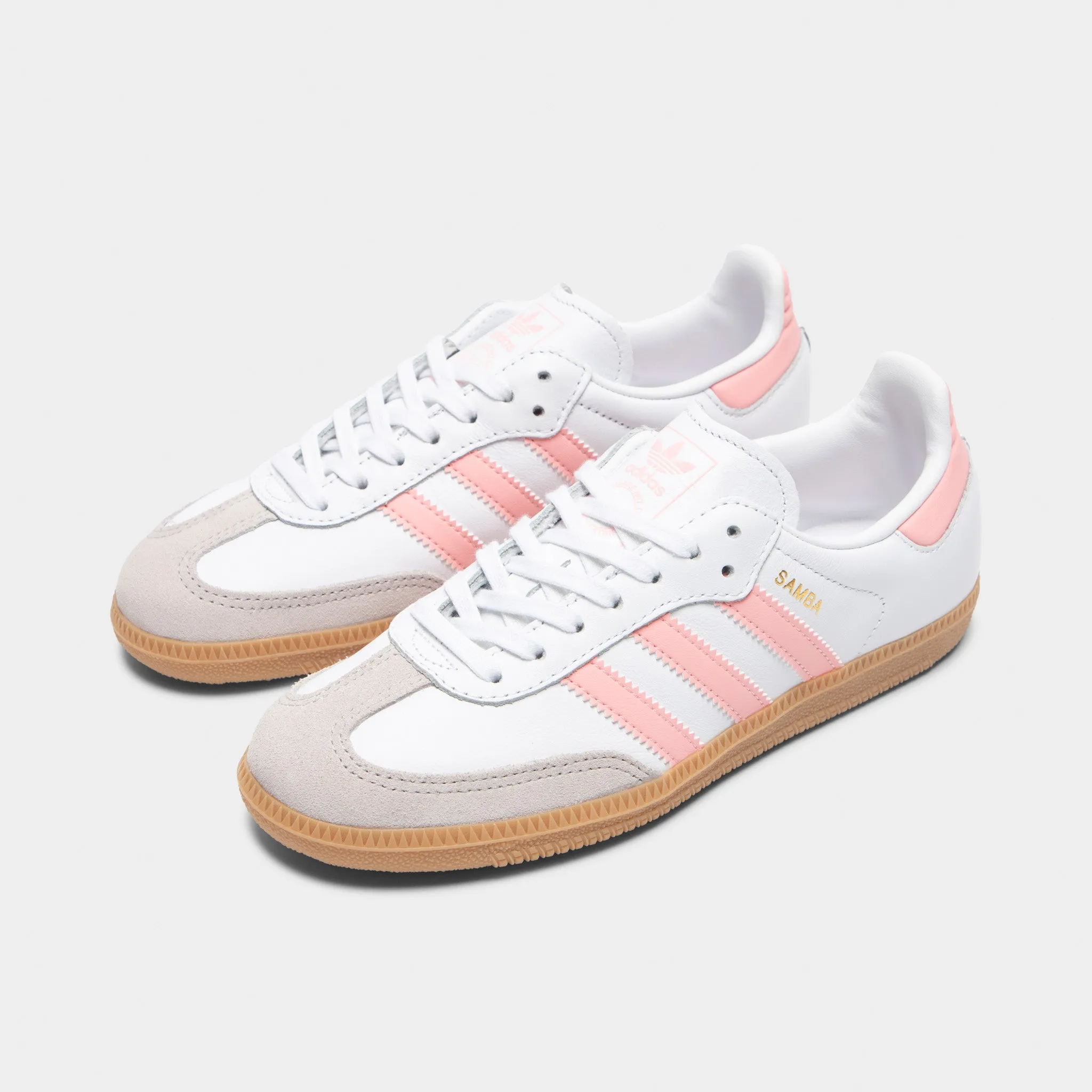 adidas Juniors' Samba OG Footwear White / Semi Pink Spark - Gum