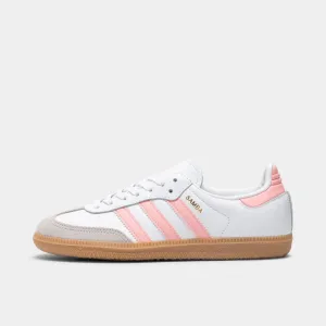 adidas Juniors' Samba OG Footwear White / Semi Pink Spark - Gum