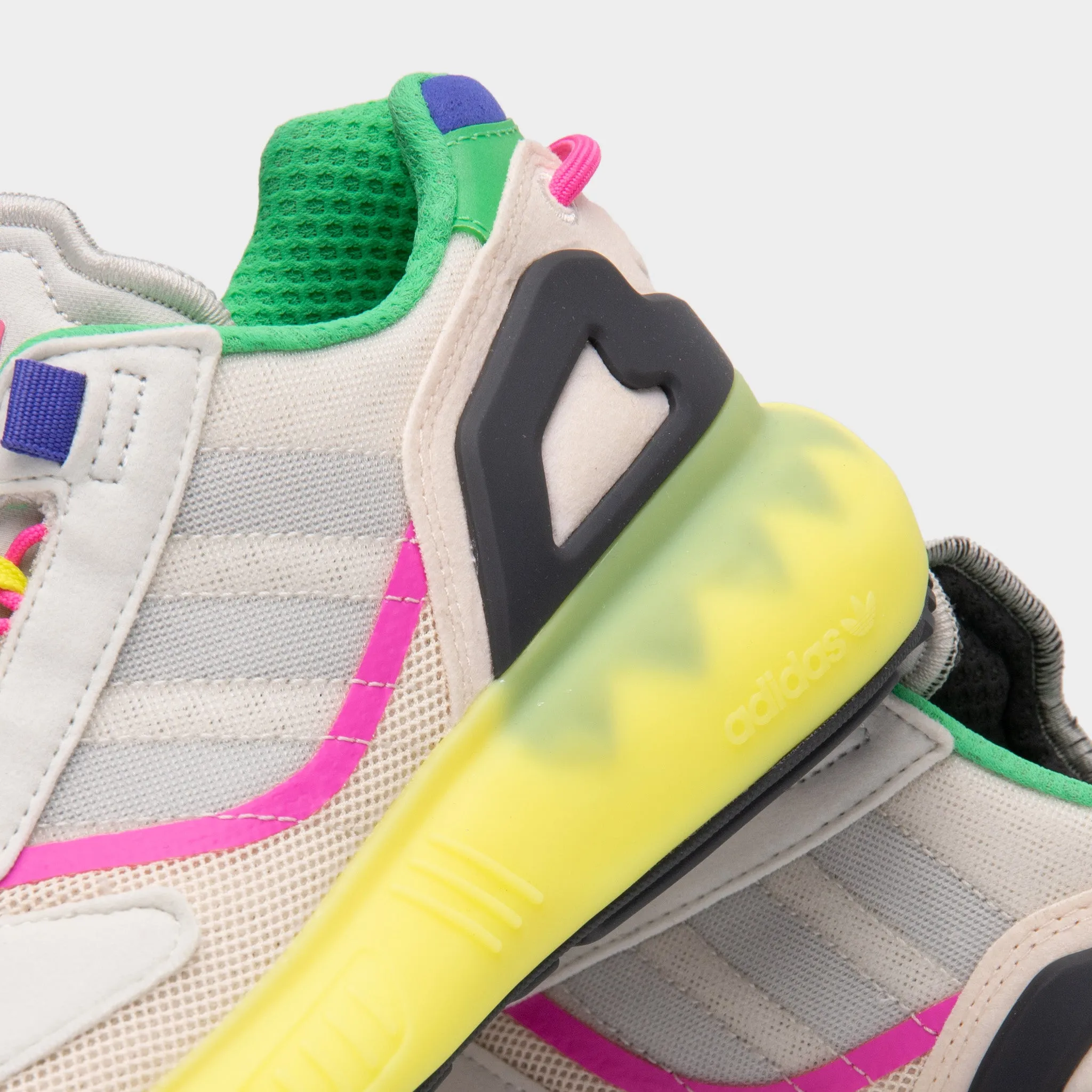 adidas Originals Women's ZX 5K Boost Wonder White / White Tint - Acid Yellow