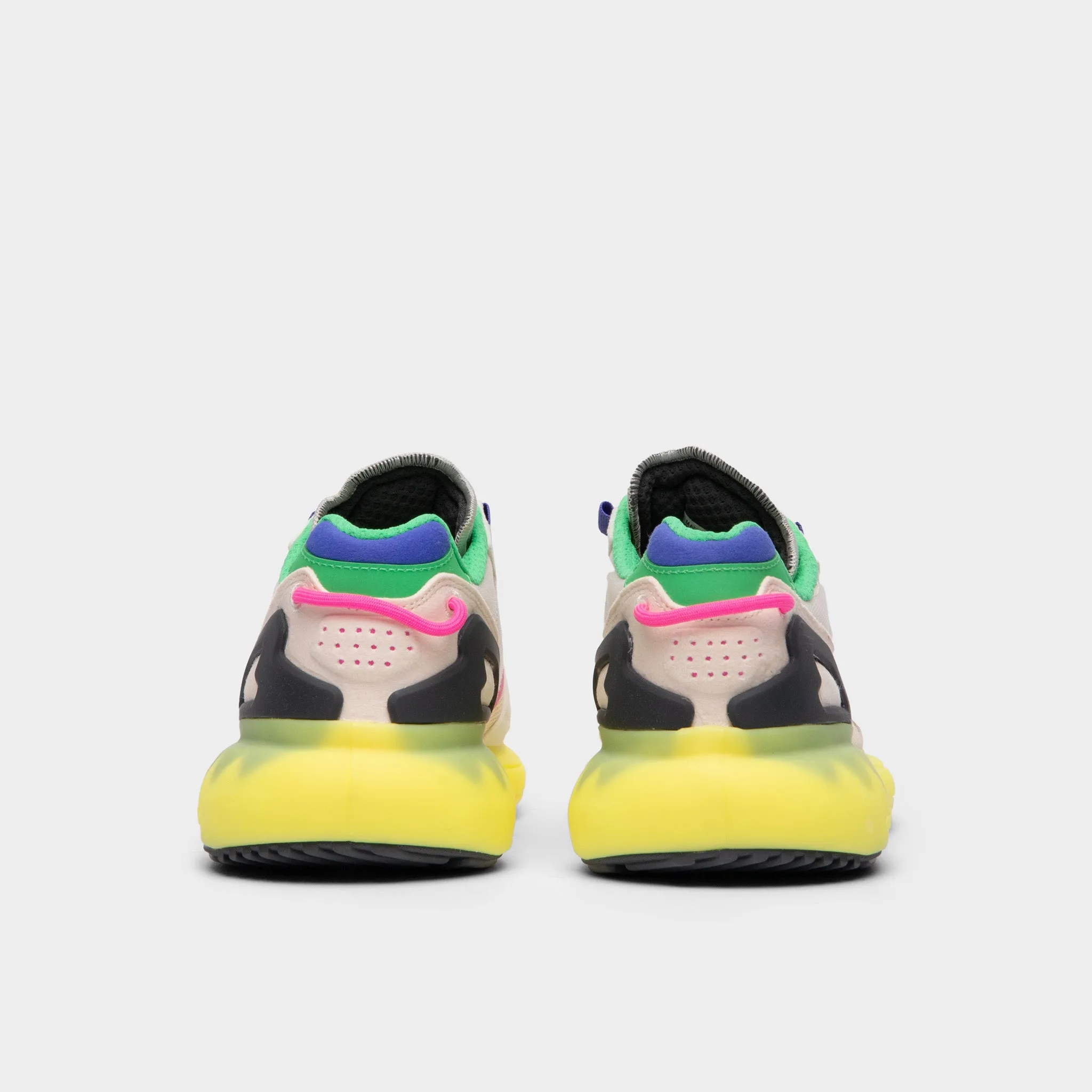 adidas Originals Women's ZX 5K Boost Wonder White / White Tint - Acid Yellow