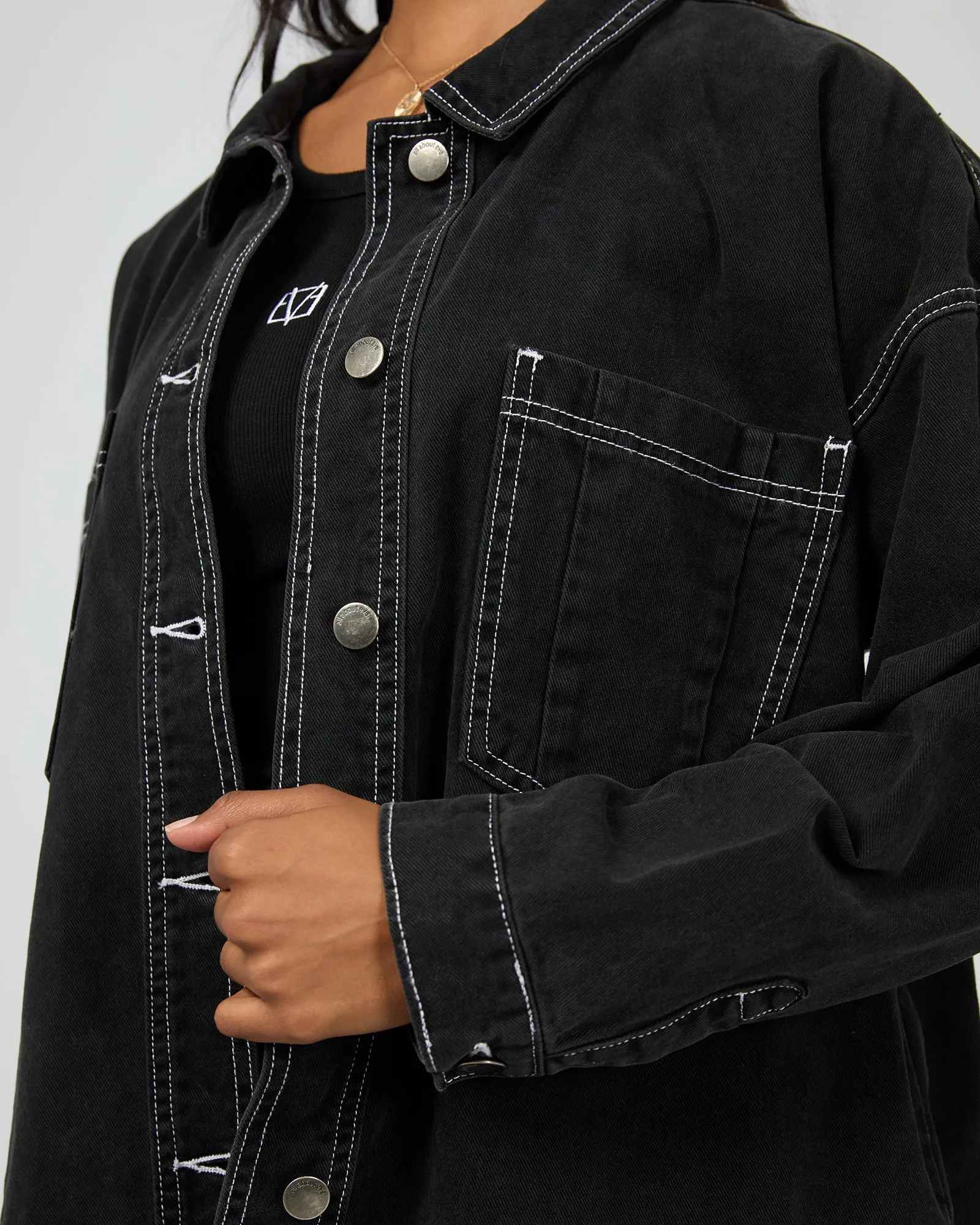 All About Eve Dale Shacket Black