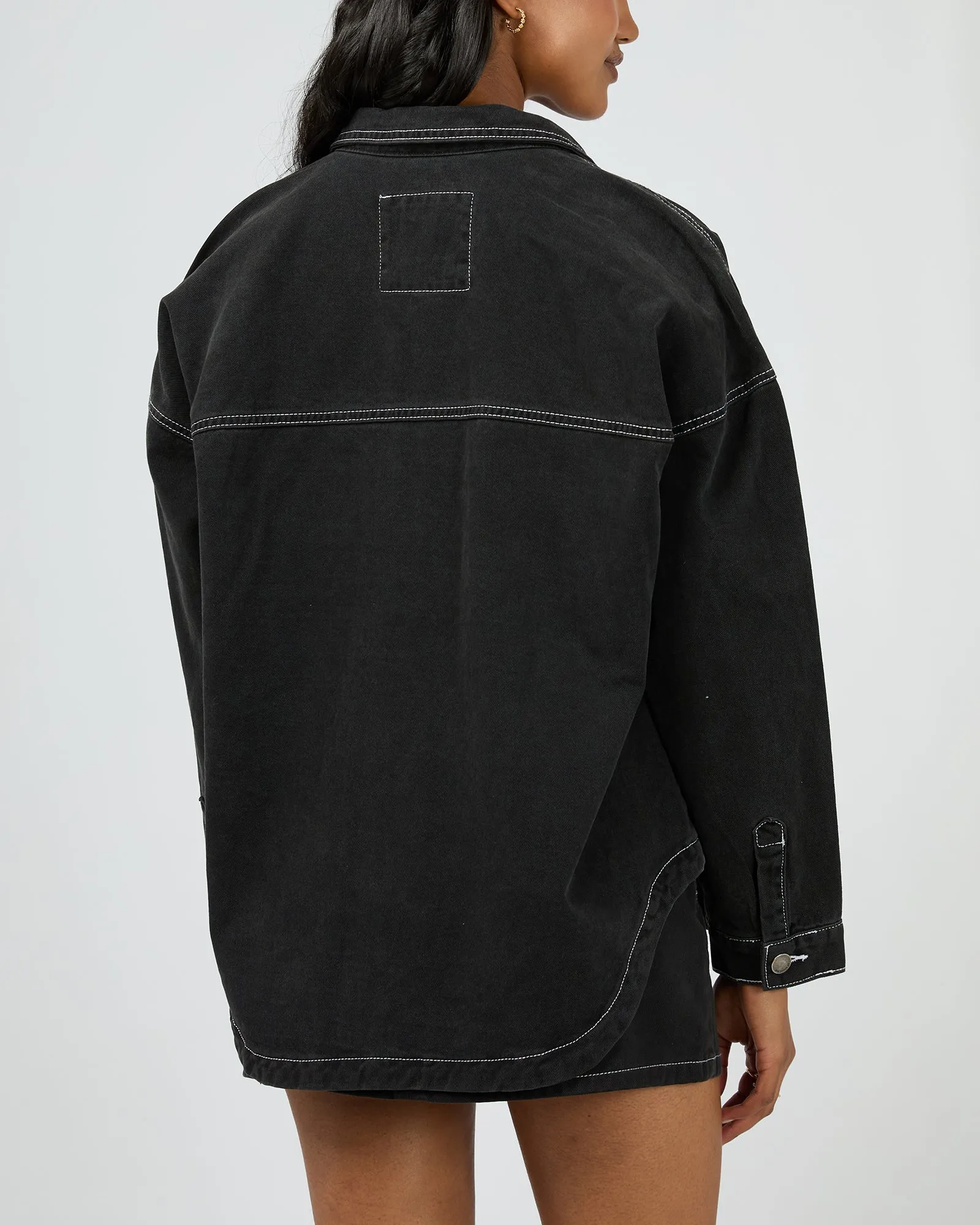 All About Eve Dale Shacket Black