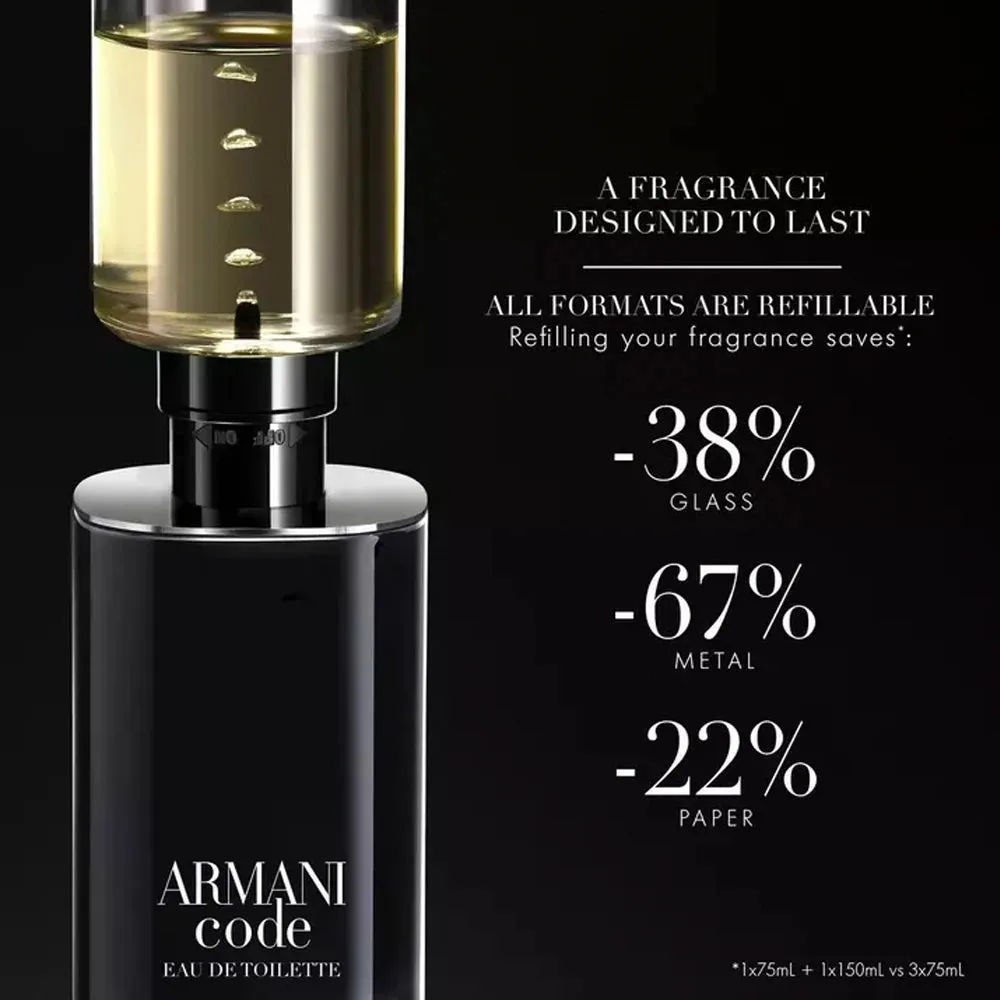 Armani Code 4.2 oz Refillable EDT for men