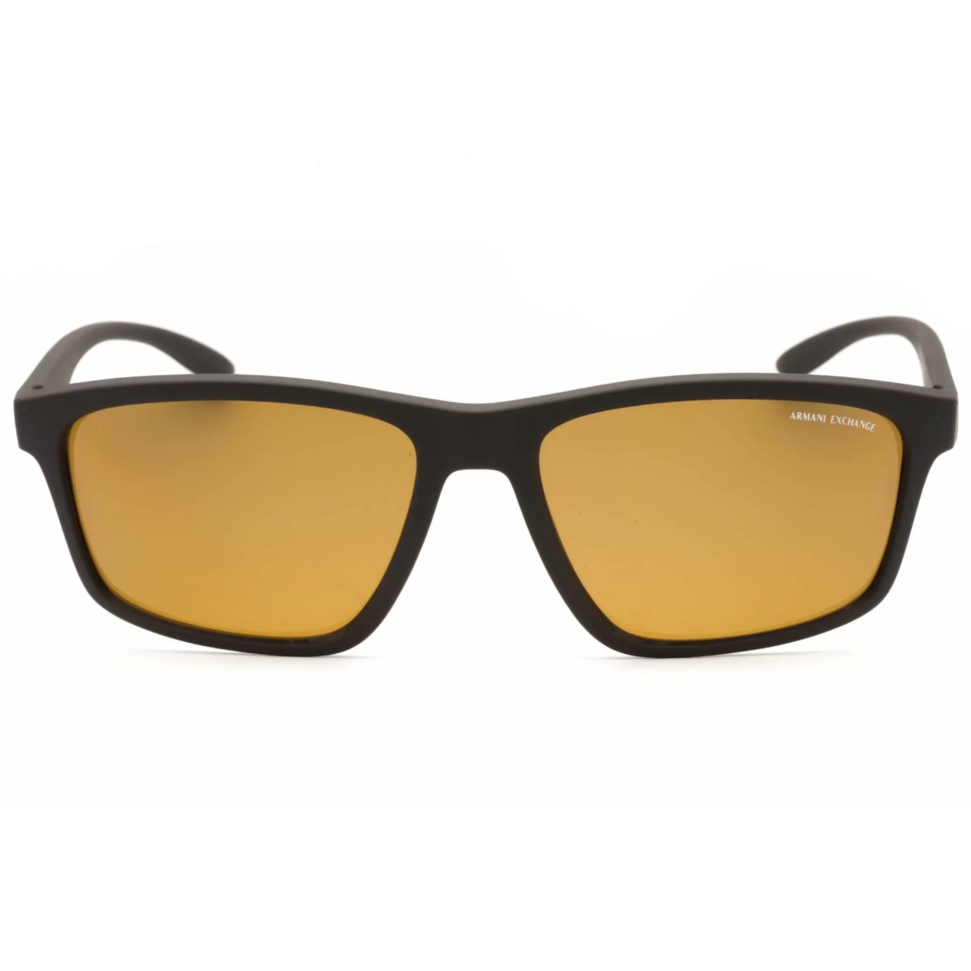 Armani Exchange Men's Sunglasses - Brown Plastic Rectangular Frame | 0AX4122S 804183