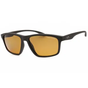 Armani Exchange Men's Sunglasses - Brown Plastic Rectangular Frame | 0AX4122S 804183