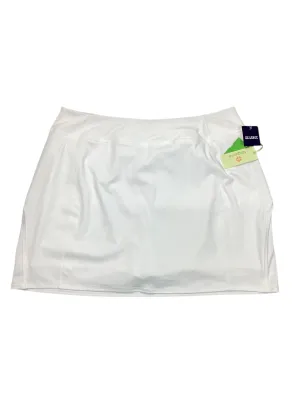 Athletic Skort By Tangerine In White, Size:Xxxl
