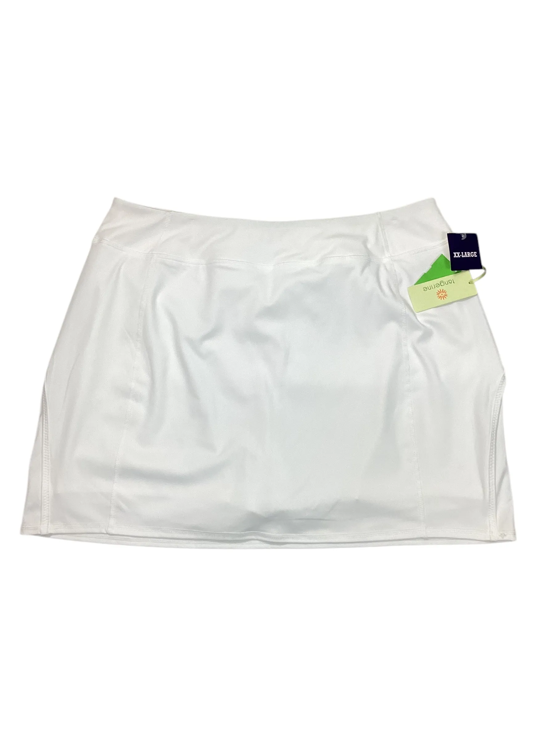 Athletic Skort By Tangerine In White, Size:Xxxl