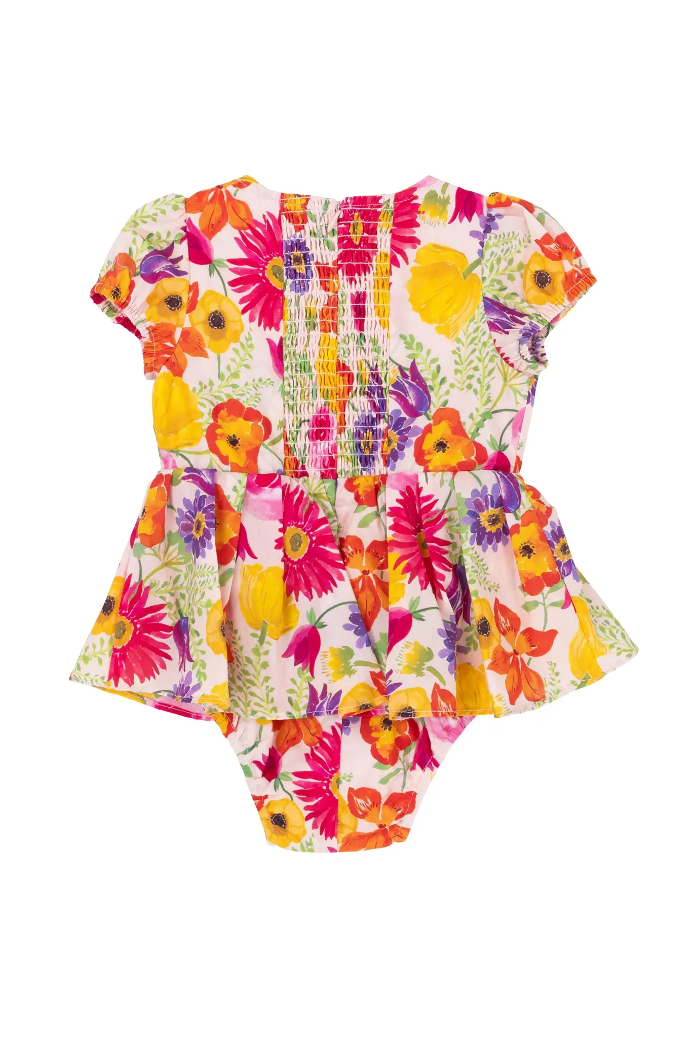 Baby Fleur Skirted Romper in Multicolor Floral