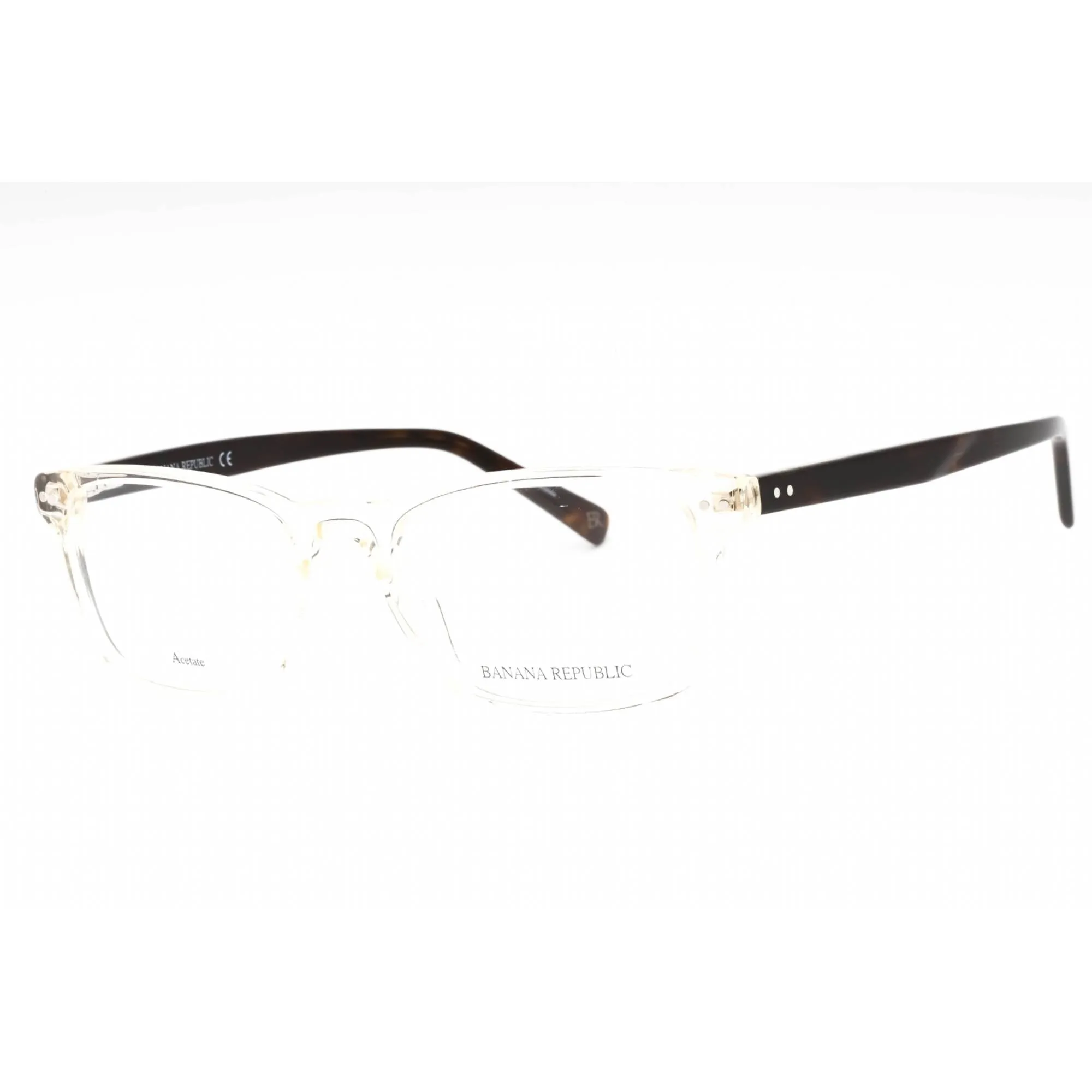 Banana Republic Men's Eyeglasses - Beige Crystal Plastic Full Rim | BR 108 0SD9 00