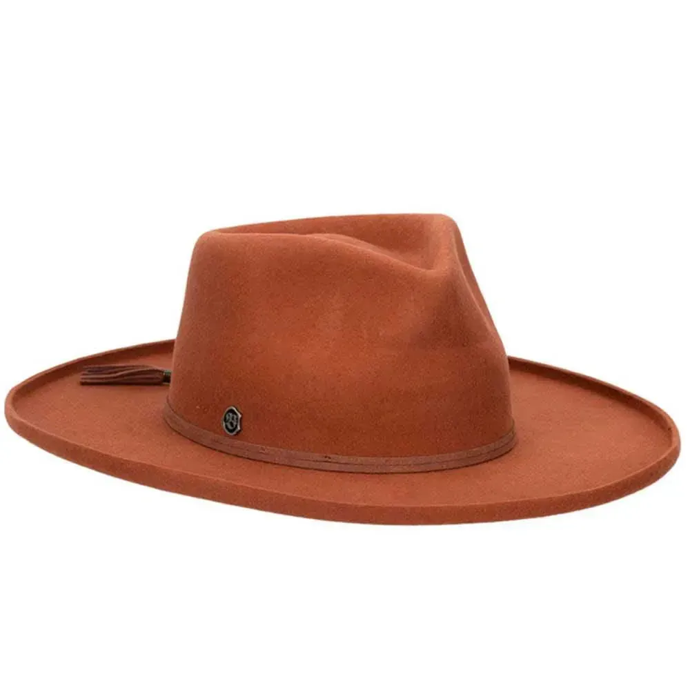 Biltmore Revel Heart - Womens Wide Brim Fedora Hat (Closeout)