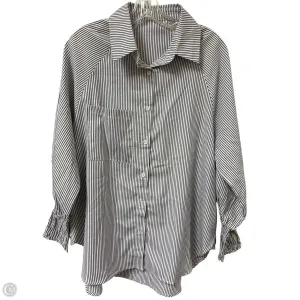 Blouse Long Sleeve By Clothes Mentor In Grey, Size: S