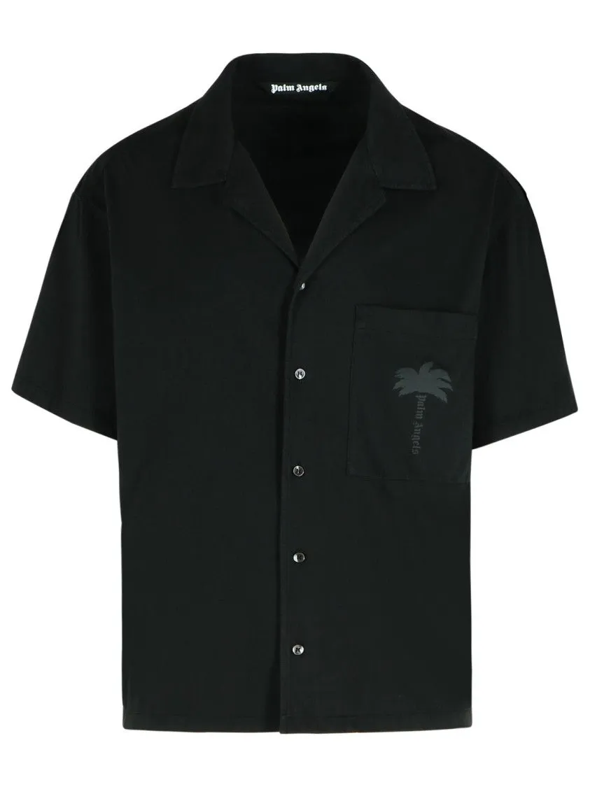 'Bowling' Black Cotton Shirt