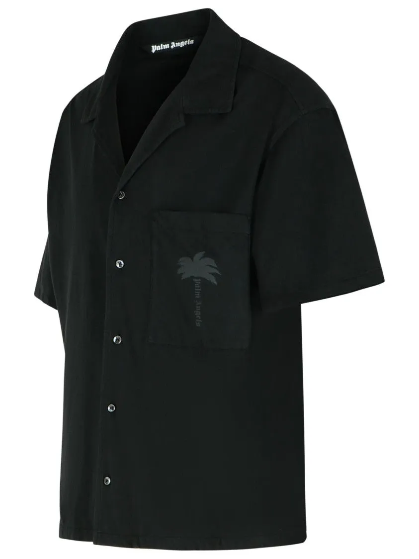 'Bowling' Black Cotton Shirt