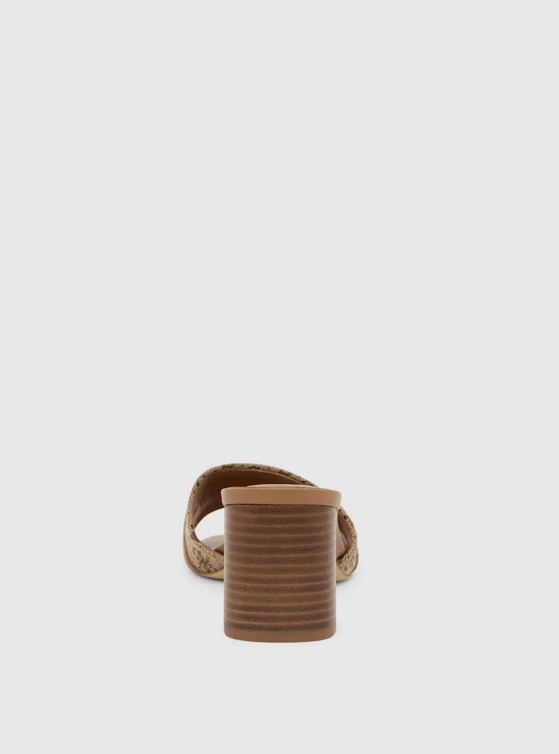 Brown Logo Gallory Block Heel