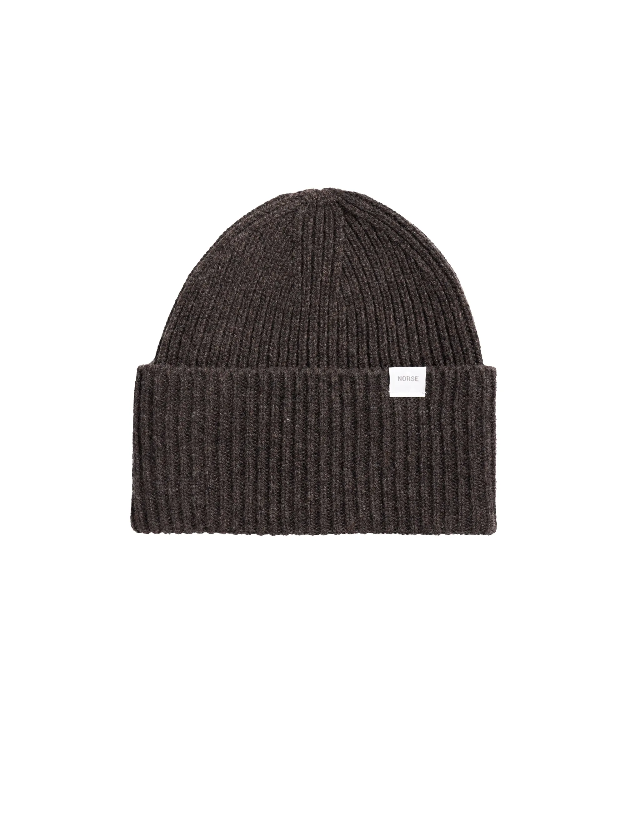 Brown Ribbed Wool Hat