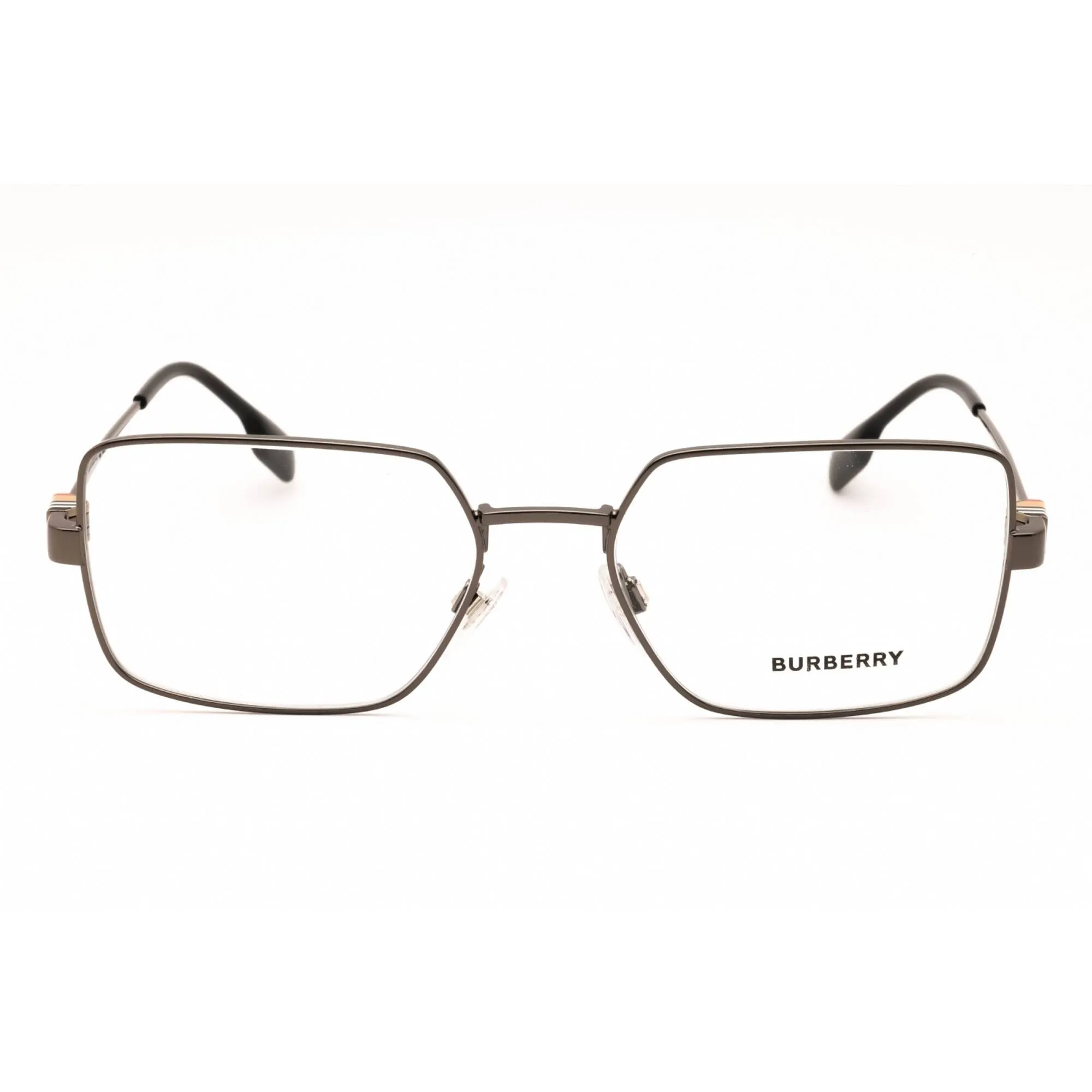Burberry Men's Eyeglasses - Gunmetal Metal Rectangular Full Rim Frame | 0BE1380 1003