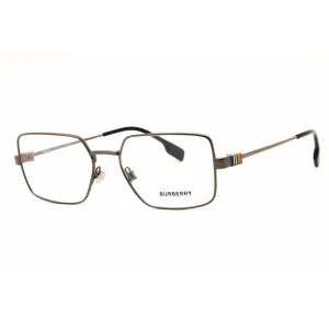 Burberry Men's Eyeglasses - Gunmetal Metal Rectangular Full Rim Frame | 0BE1380 1003