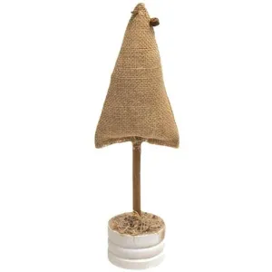 *Burlap Christmas Tree on Base 12"