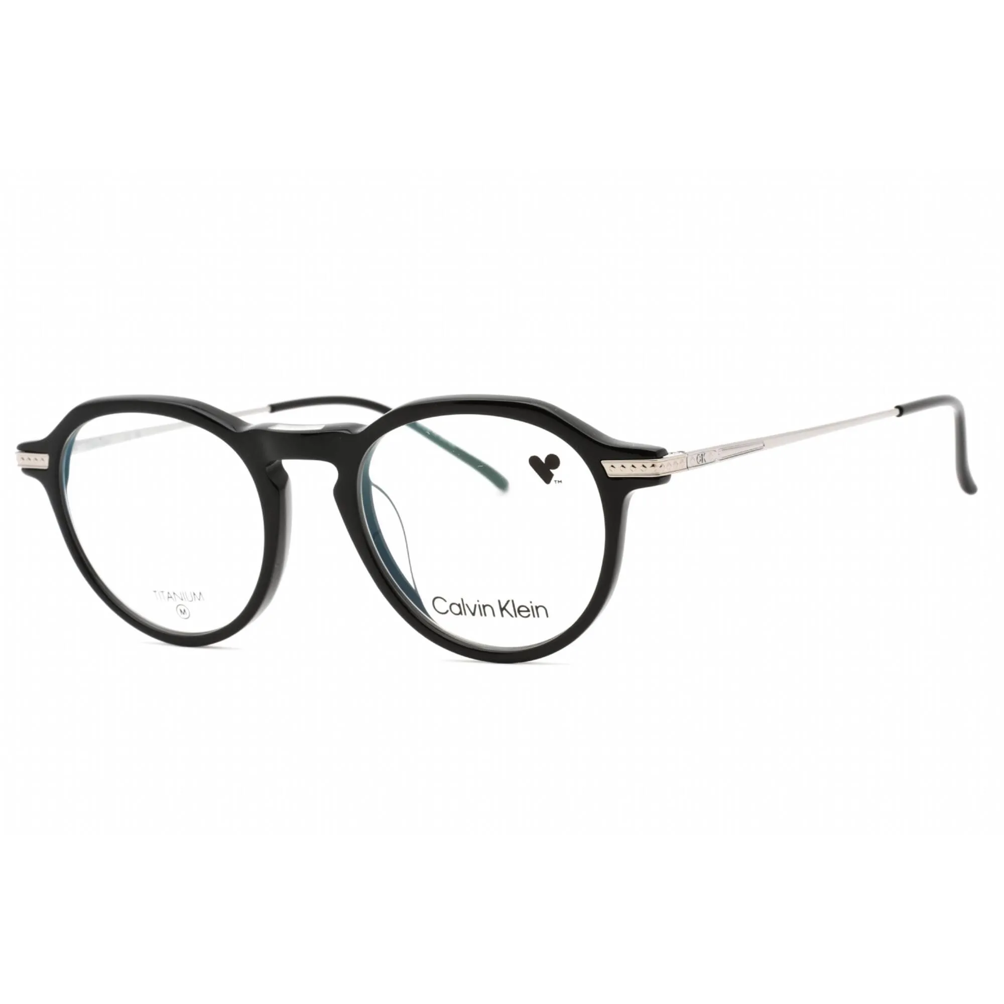 Calvin Klein Men's Eyeglasses - Black Plastic Full Rim Round Frame | CK23532T 001