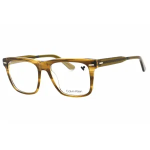 Calvin Klein Men's Eyeglasses - Striped Olive Full Rim Rectangular Frame | CK22538 317