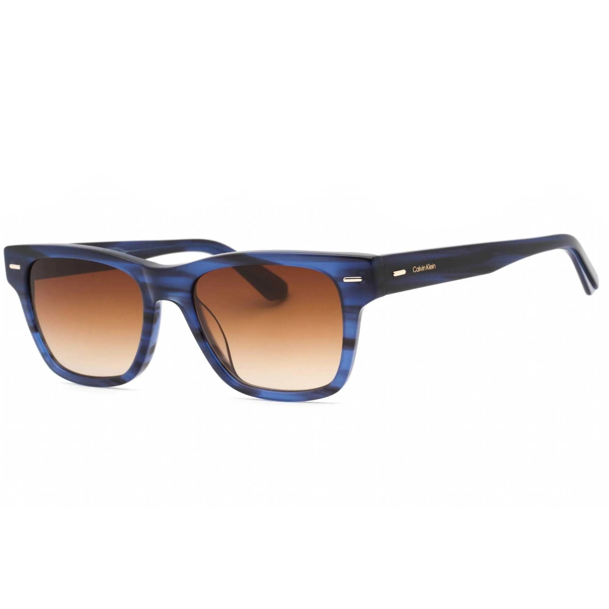 Calvin Klein Men's Sunglasses - Striped Blue Acetate Square Full Rim | CK21528S 416