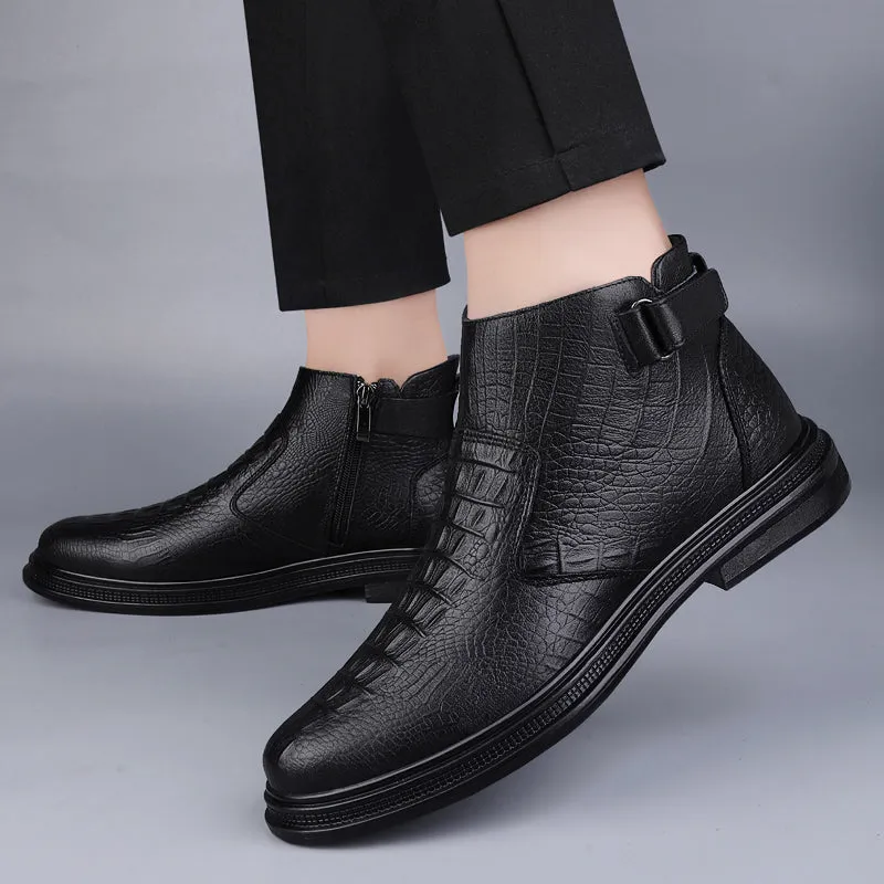 Cowhide Boots Warm Winter Boots