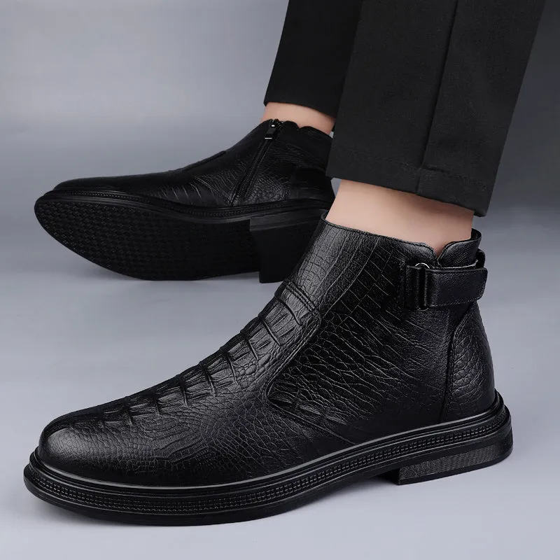 Cowhide Boots Warm Winter Boots