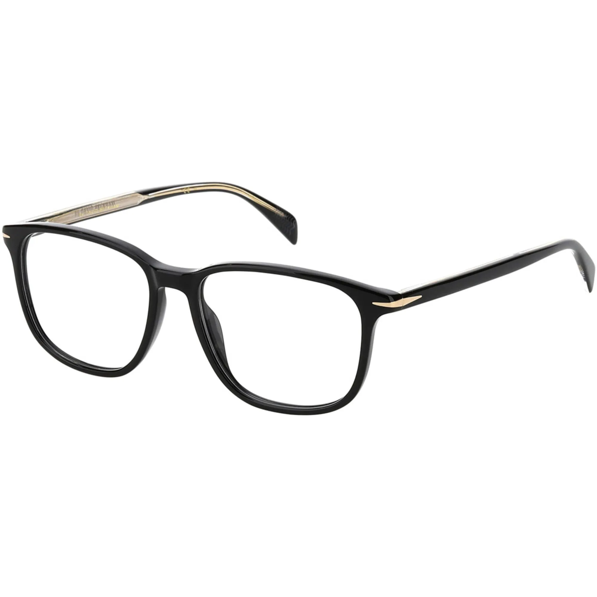 David Beckham Men's Eyeglasses - Black Plastic Full Rim Rectangular | DB-1017 0807
