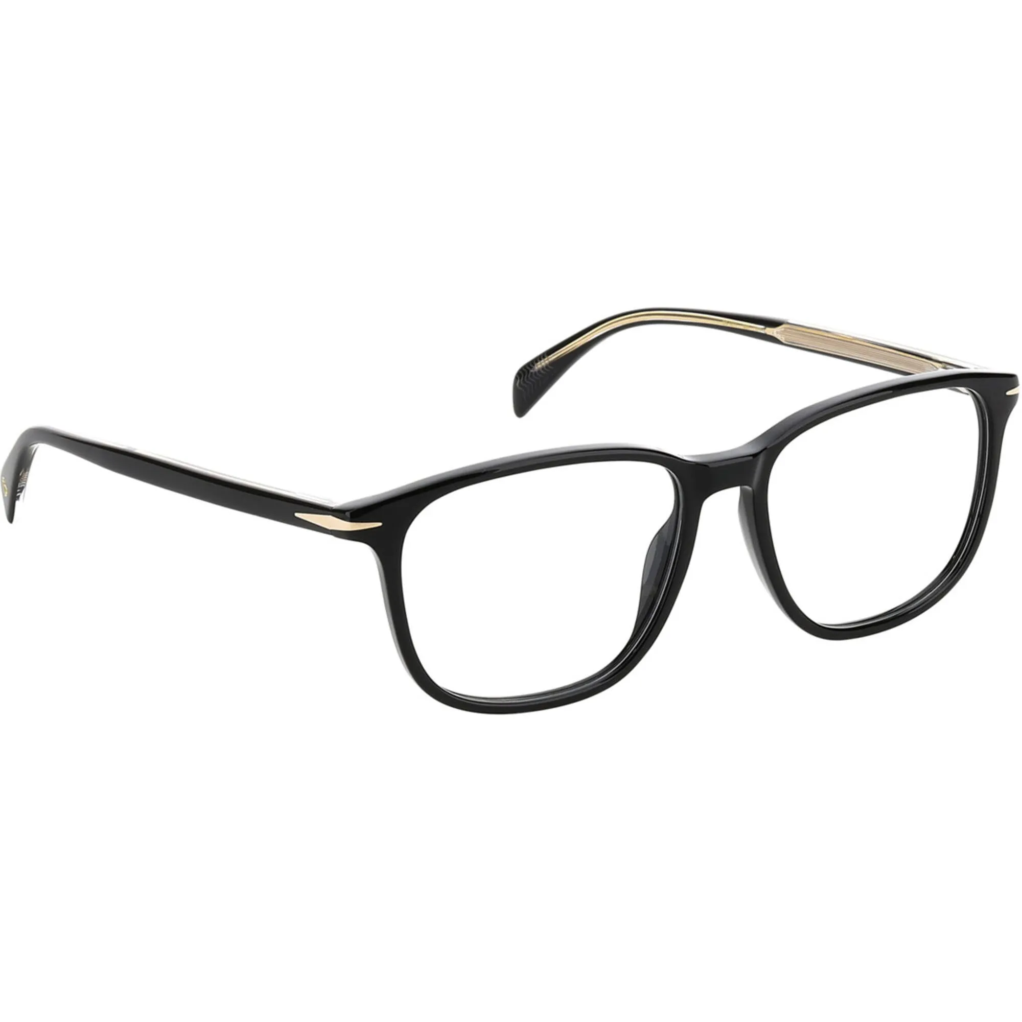David Beckham Men's Eyeglasses - Black Plastic Full Rim Rectangular | DB-1017 0807