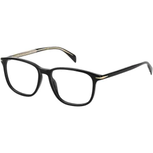 David Beckham Men's Eyeglasses - Black Plastic Full Rim Rectangular | DB-1017 0807