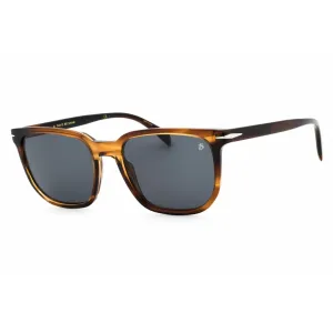 David Beckham Men's Sunglasses - Striped Brown Plastic Square | DB 1076/S 0KVI IR