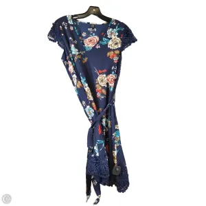 Dress Casual Midi By Shein In Blue & Orange, Size: L