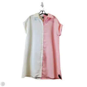 Dress Casual Midi By Shein In Pink & White, Size: S