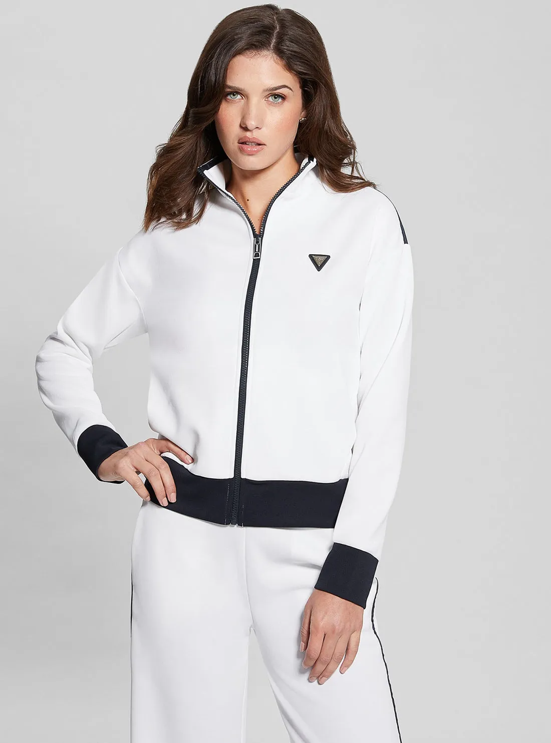 Eco White Mylah Zip Jacket