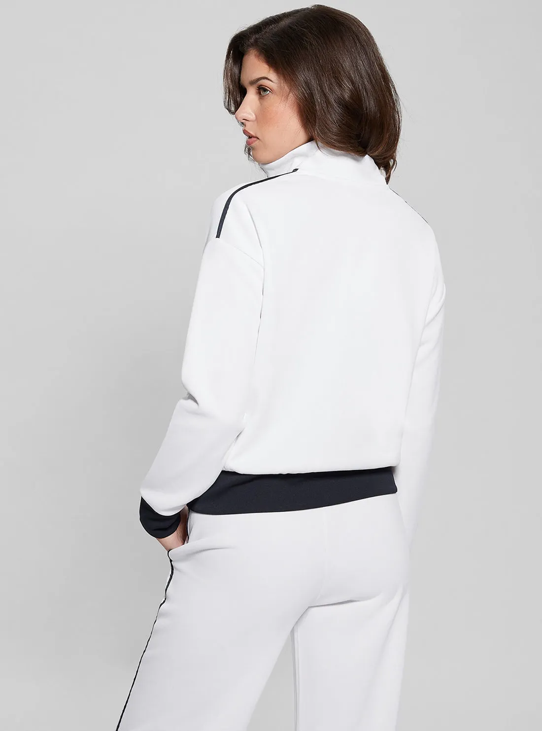 Eco White Mylah Zip Jacket