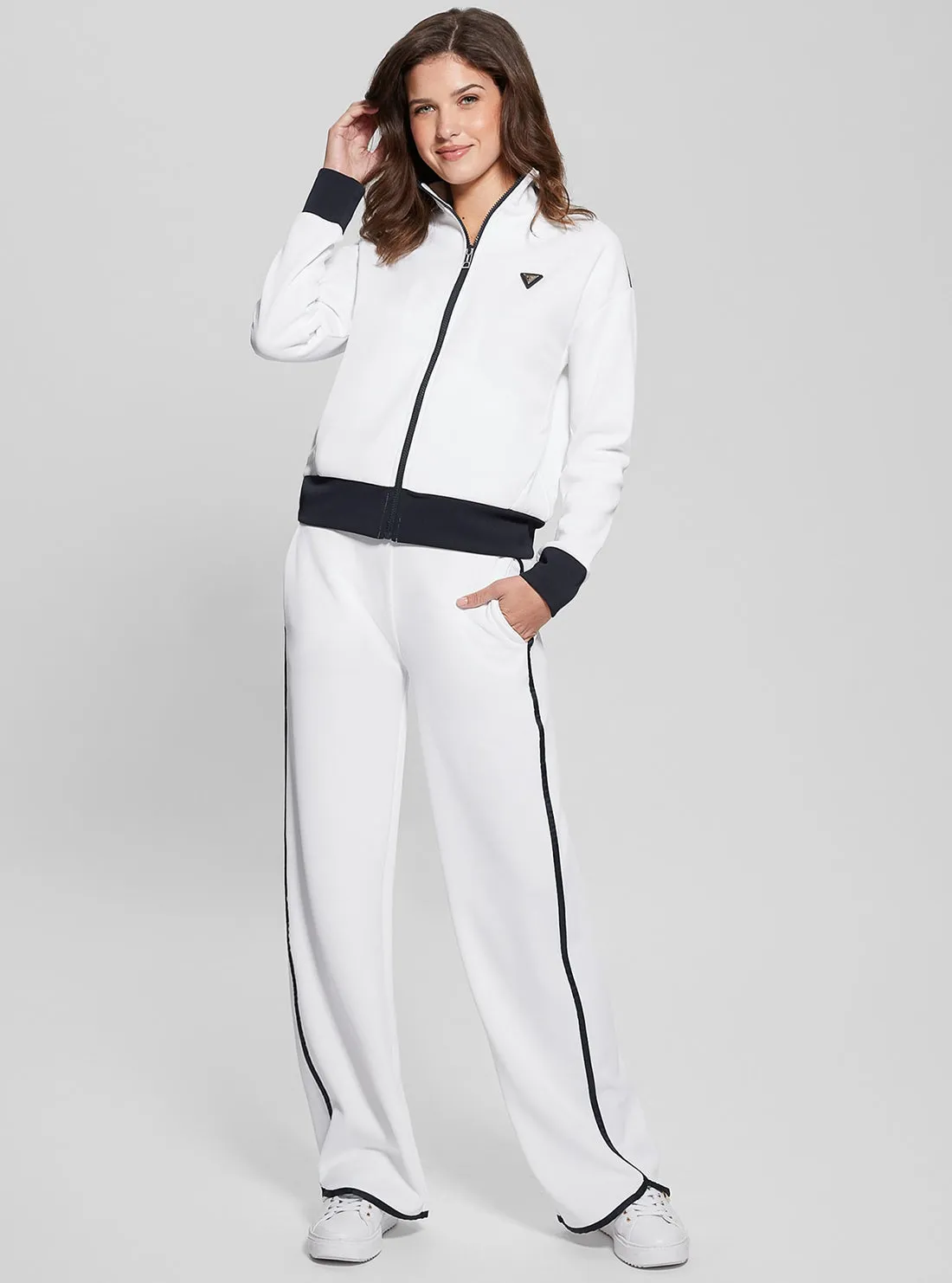 Eco White Mylah Zip Jacket