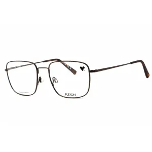 Flexon Men's Eyeglasses - Coffee Metal Rectangular Full Rim Frame | FLEXON H6064 210