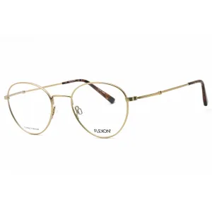 Flexon Men's Eyeglasses - Gold Metal Round Full Rim Frame | FLEXON H6032 710