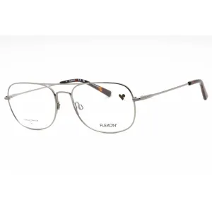 Flexon Men's Eyeglasses - Gunmetal Aviator Metal Full Rim Frame | FLEXON H6066 070