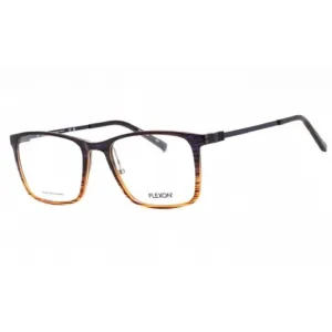 Flexon Men's Eyeglasses - Navy/Amber Gradient Plastic Square Frame | FLEXON EP8011 418