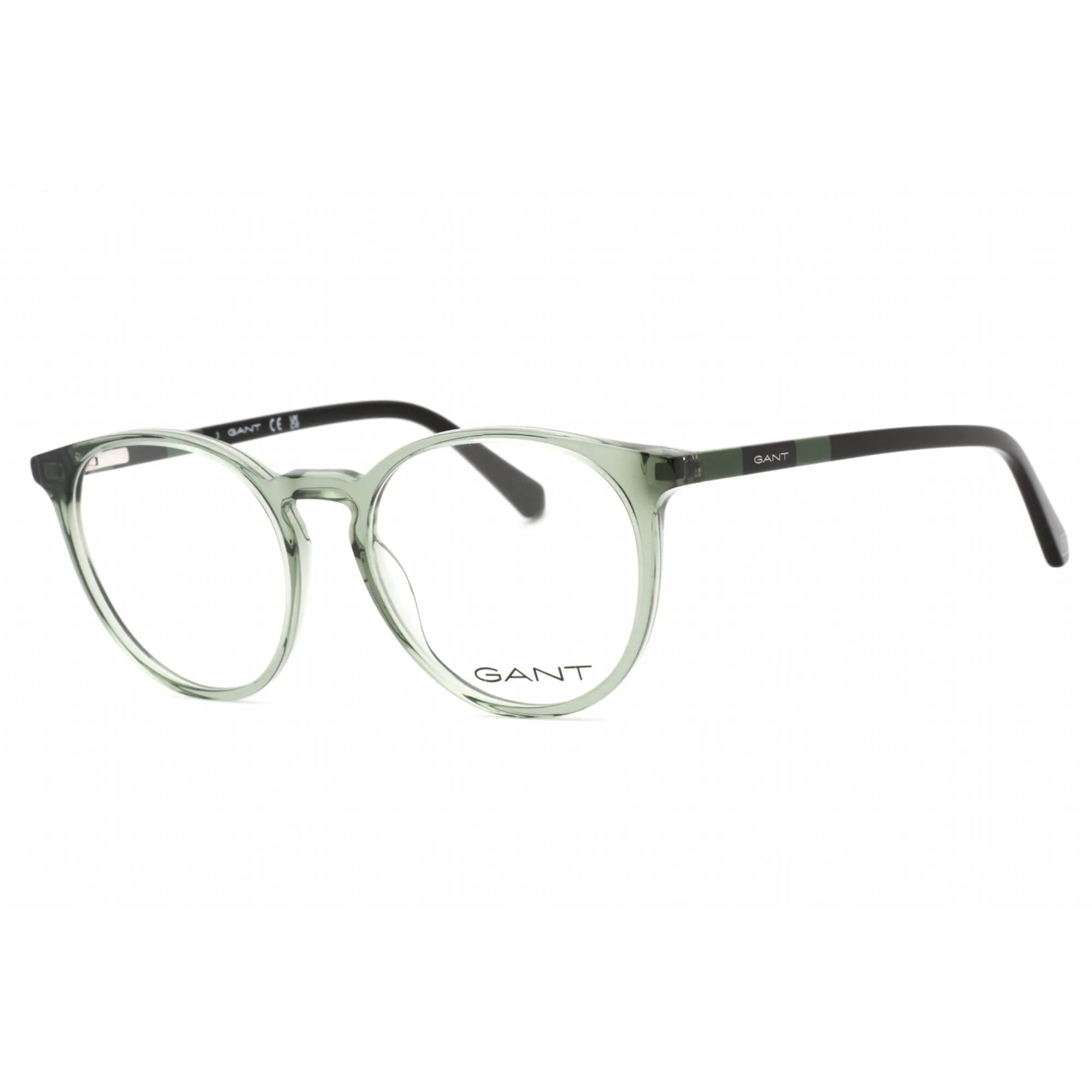 Gant Men's Eyeglasses - Shiny Dark Green Plastic Round Shape 53mm Frame | GA3286 096