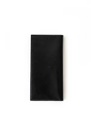 Glossy Black Leather Wallet - N02
