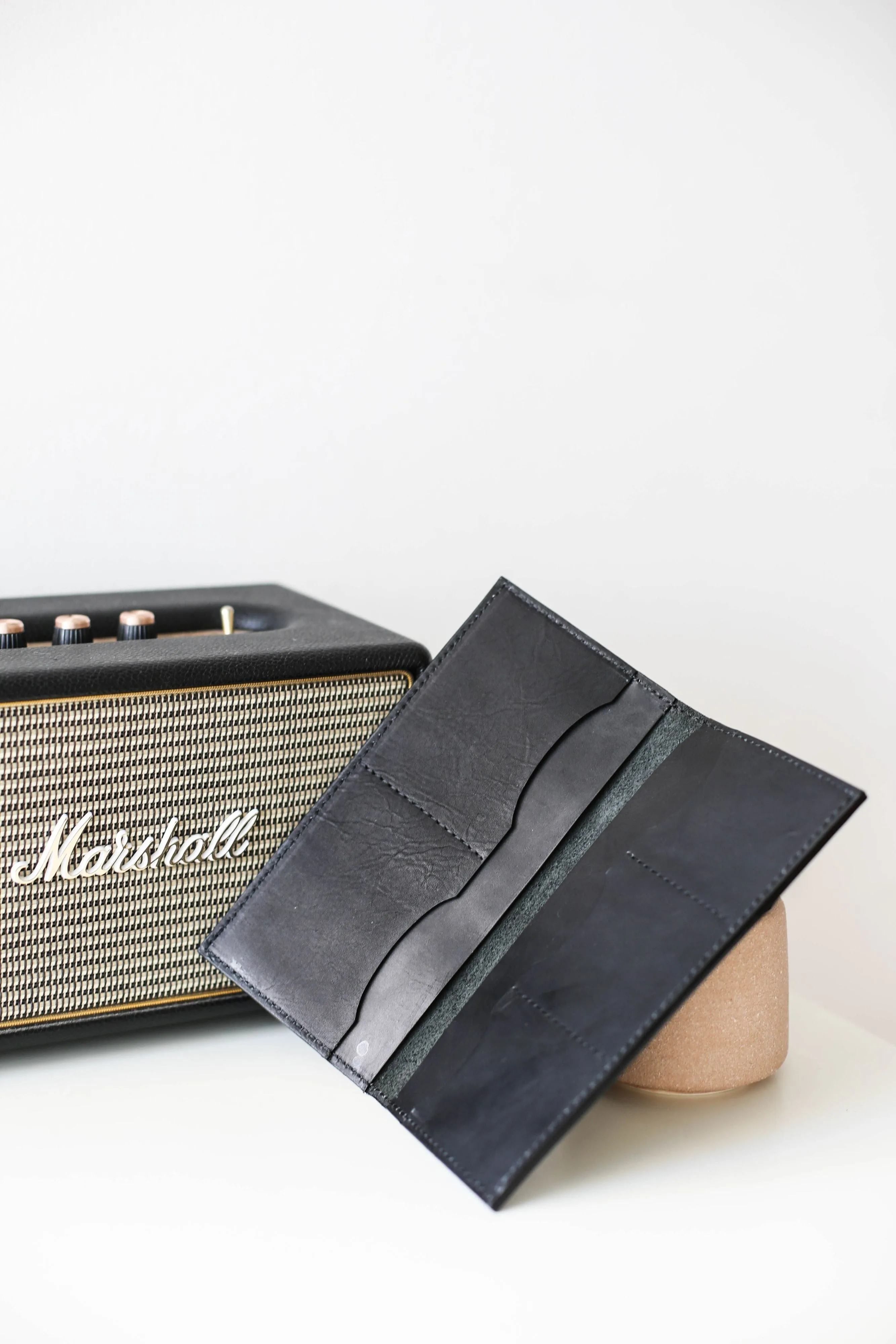 Glossy Black Leather Wallet - N02