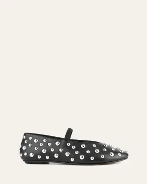 GOLDIE CASUAL FLATS BLACK LEATHER
