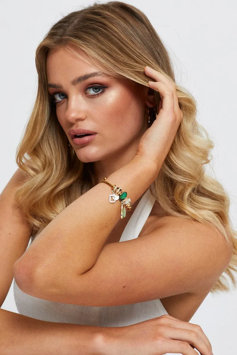 Green Charm Bracelet